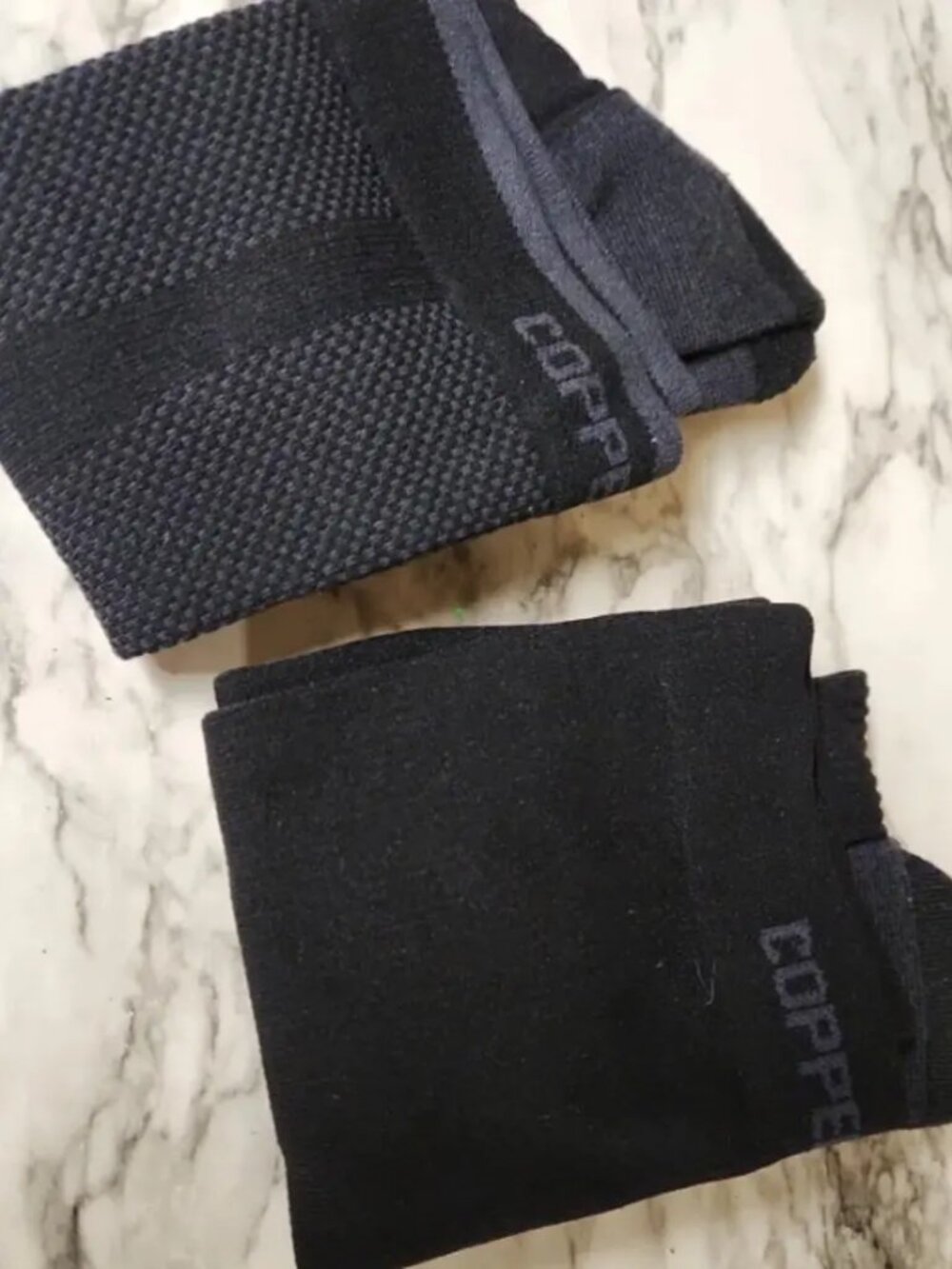 Copper Fit Unisex Easy On Off Energy Compression Socks Black 2 Pairs Bundle